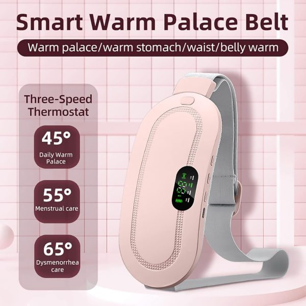 Period Pain Relief Belt — Heat & Vibration Massage for Cramps