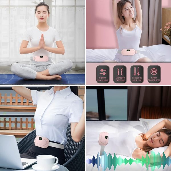 Period Pain Relief Belt — Heat & Vibration Massage for Cramps