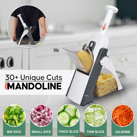 Safe Mandoline Slicer – Multi-Function Vegetable Chopper & Cutter